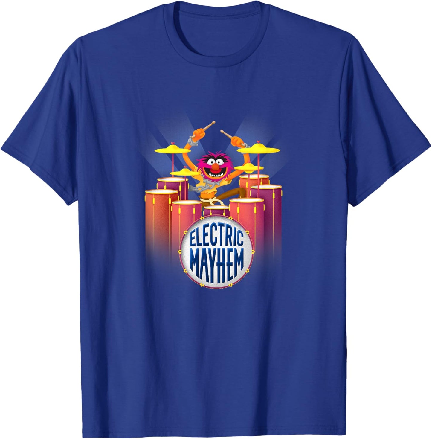 Disney The Muppets Electric Mayhem Animal Drummer Portrait T-Shirt - T-Shirt | Royal