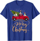 Penguin Driving Christmas Tree Red Truck Penguin Christmas T-Shirt - T-Shirt | Royal
