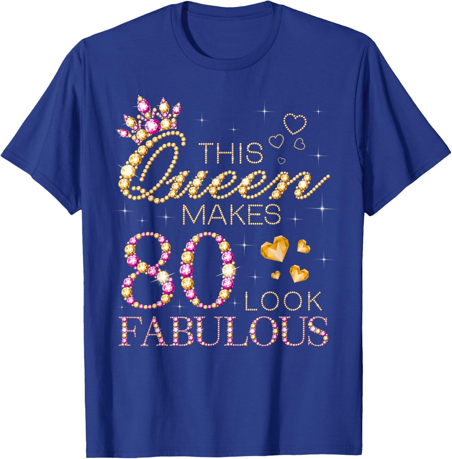 This Queen Makes 80 Look Fabulous 80th Birthday Queen B-Day T-Shirt - T-Shirt | Royal