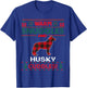 Siberian Husky Christmas Pajama Shirt Ugly Christmas Sweater Women Kids T-Shirt - T-Shirt | Royal