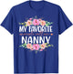 My Favorite People Call Me Nanny Shirt Floral Mother's Day T-Shirt - T-Shirt | Royal
