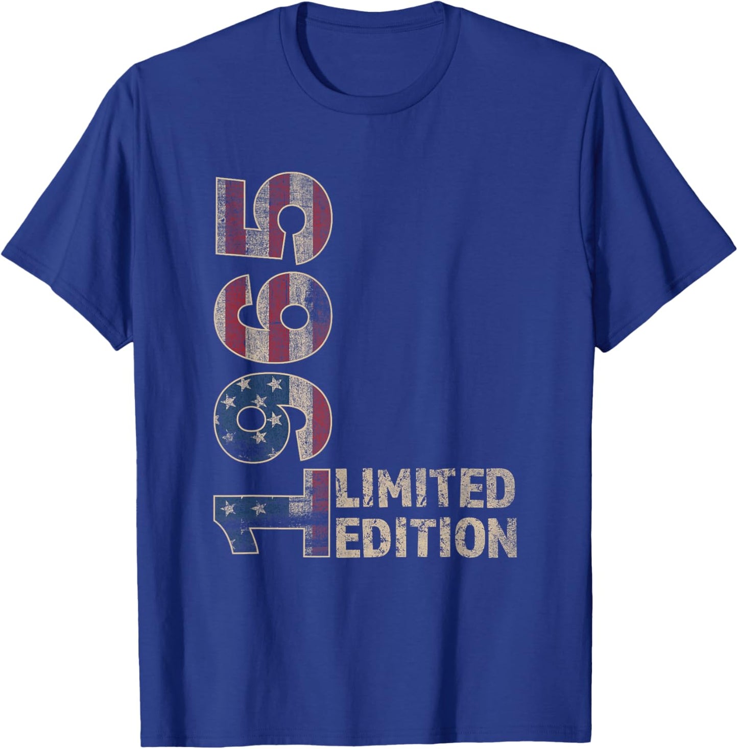 60th Birthday Gift men Vintage born 1965 turning 60 Year Old T-Shirt - T-Shirt | Royal