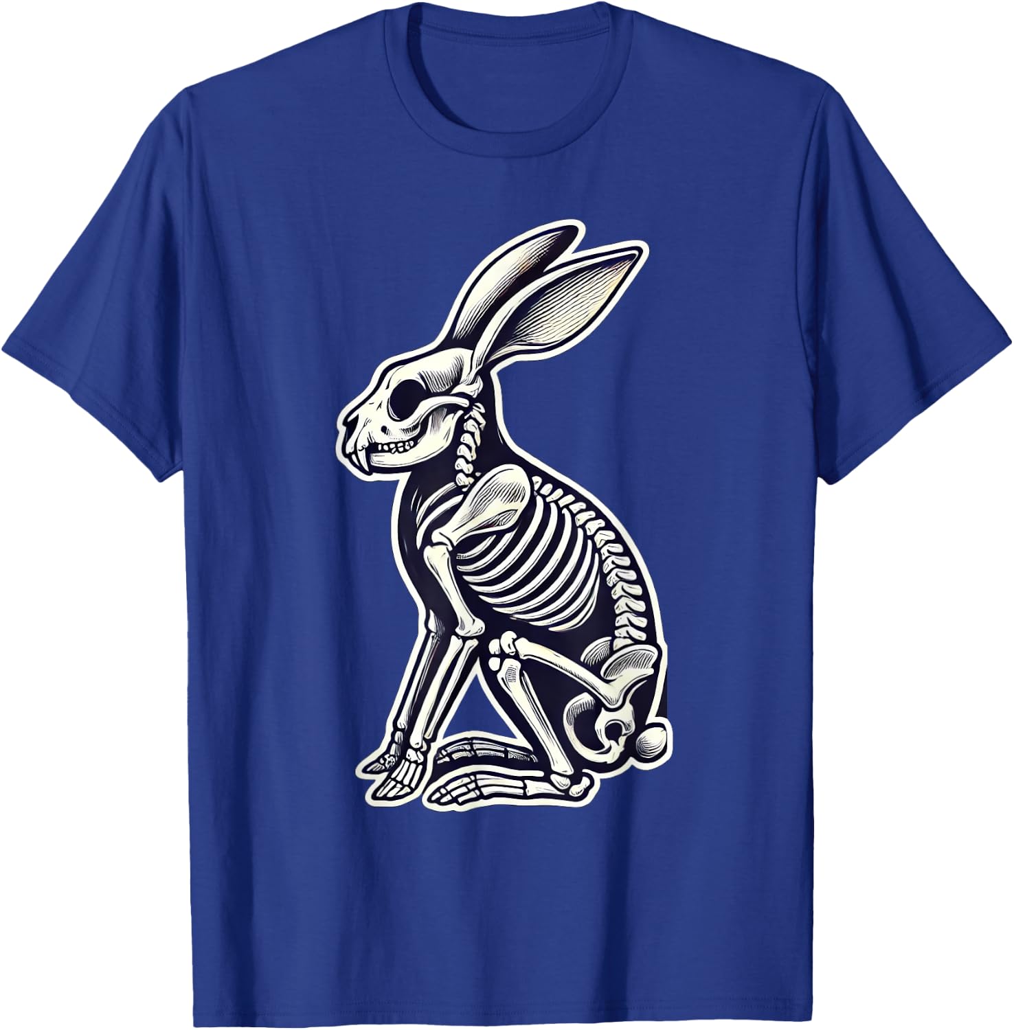 Rabbit Bunny Skeleton Halloween T-Shirt - T-Shirt | Royal