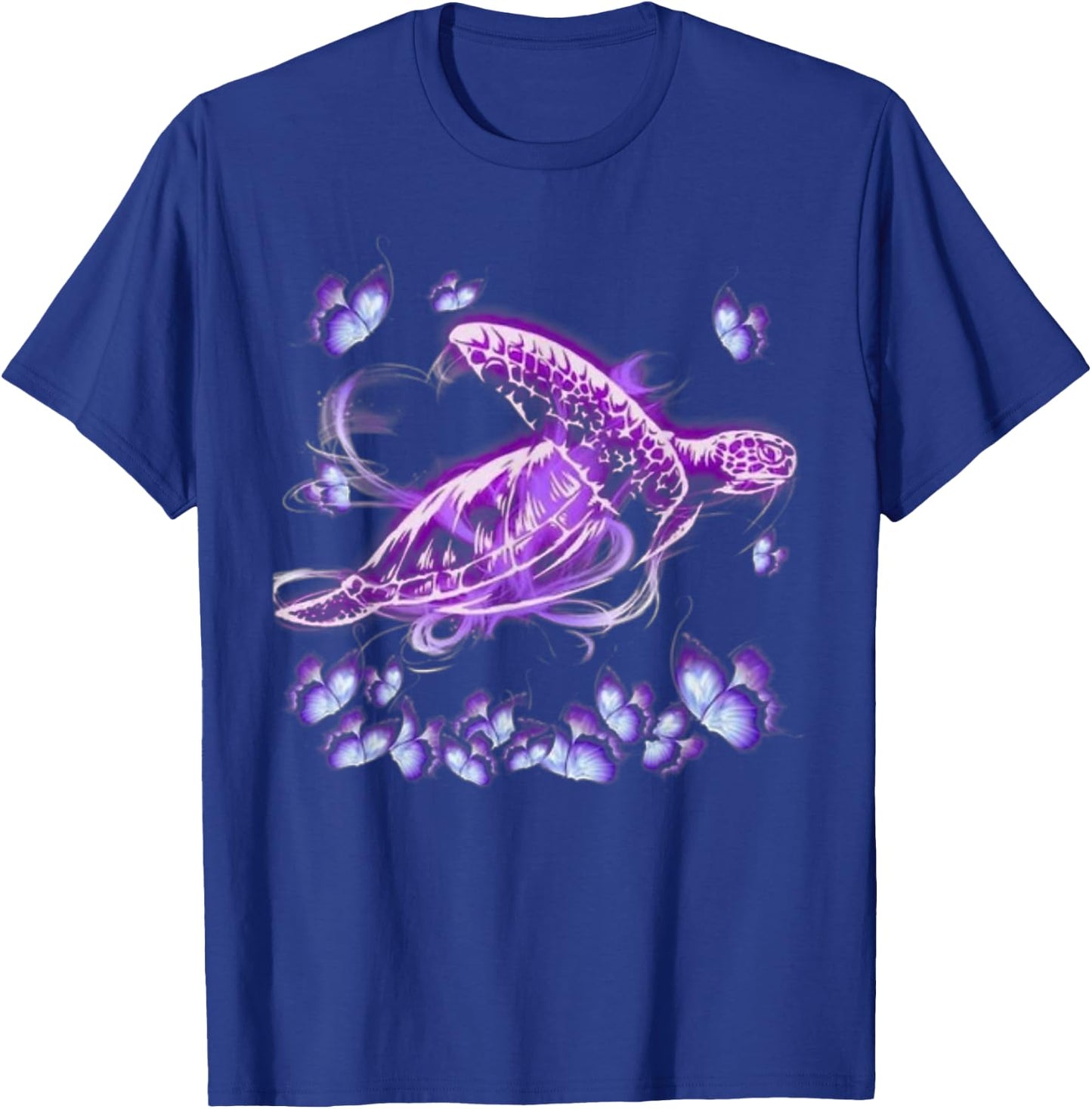 Purple - Sea Turtle Butterfly T-Shirt - T-Shirt | Royal