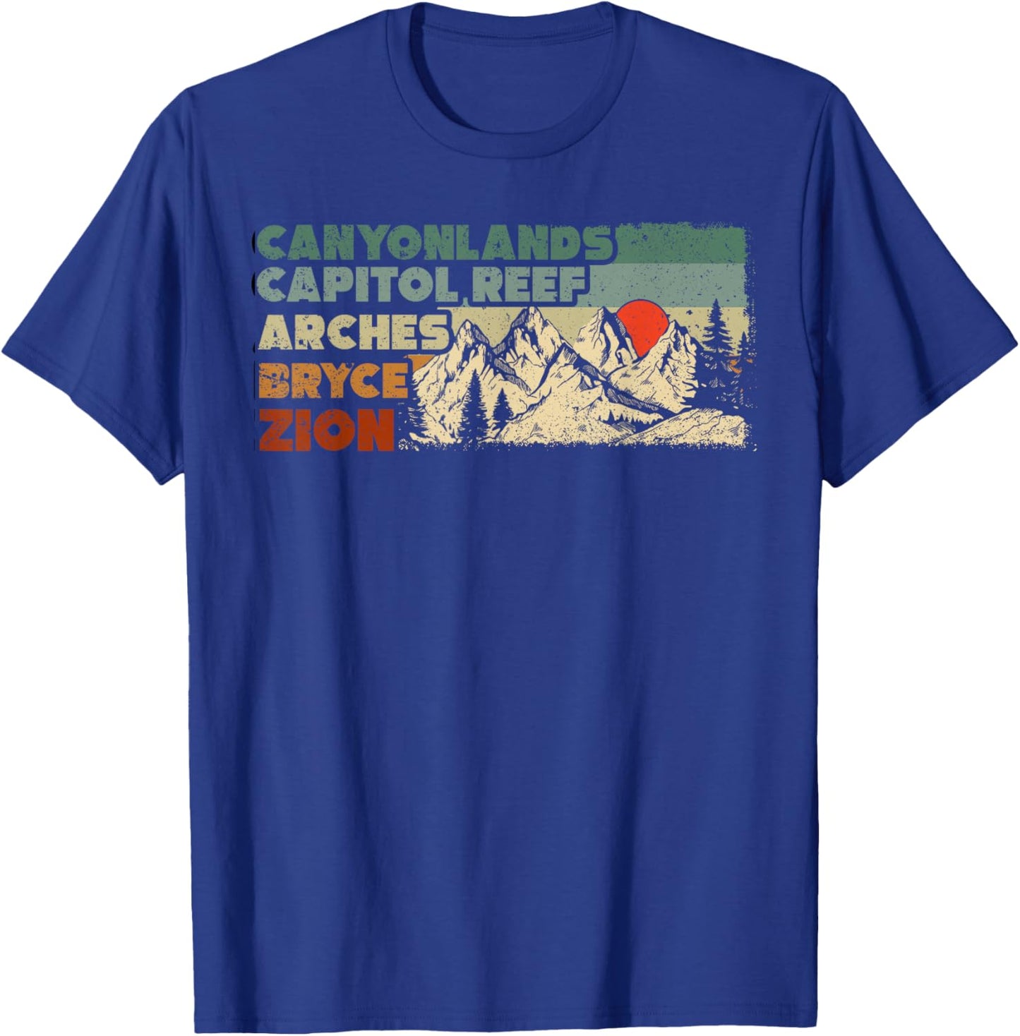 Vintage Utah Souvenir Big 5 Utah Mighty Five National Park T-Shirt - T-Shirt | Royal