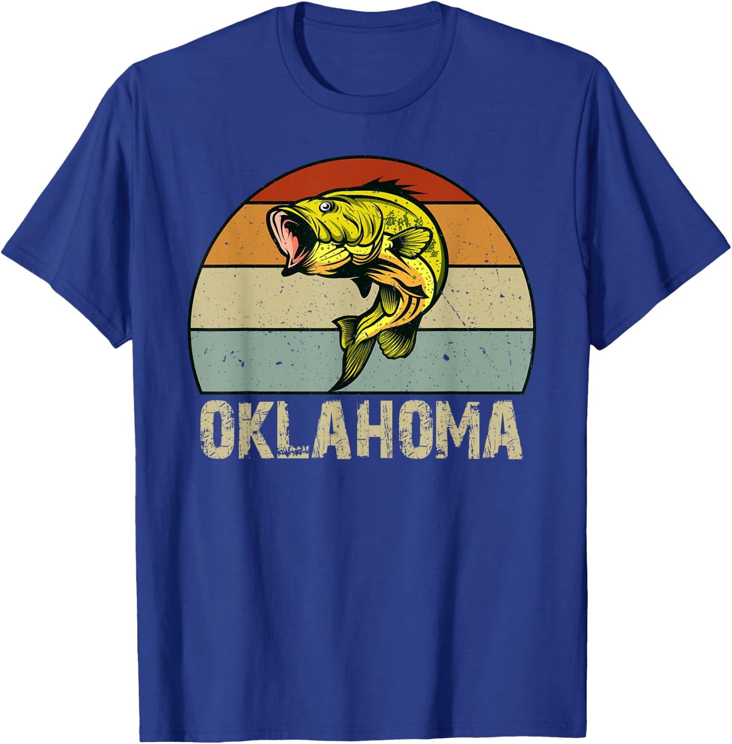 Bass Fishing Oklahoma T-Shirt - T-Shirt | Royal