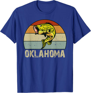 Bass Fishing Oklahoma T-Shirt - T-Shirt | Royal