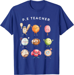 Physical Education Teacher PE Teacher Specials Back School Men Women T-Shirt - T-Shirt | Royal