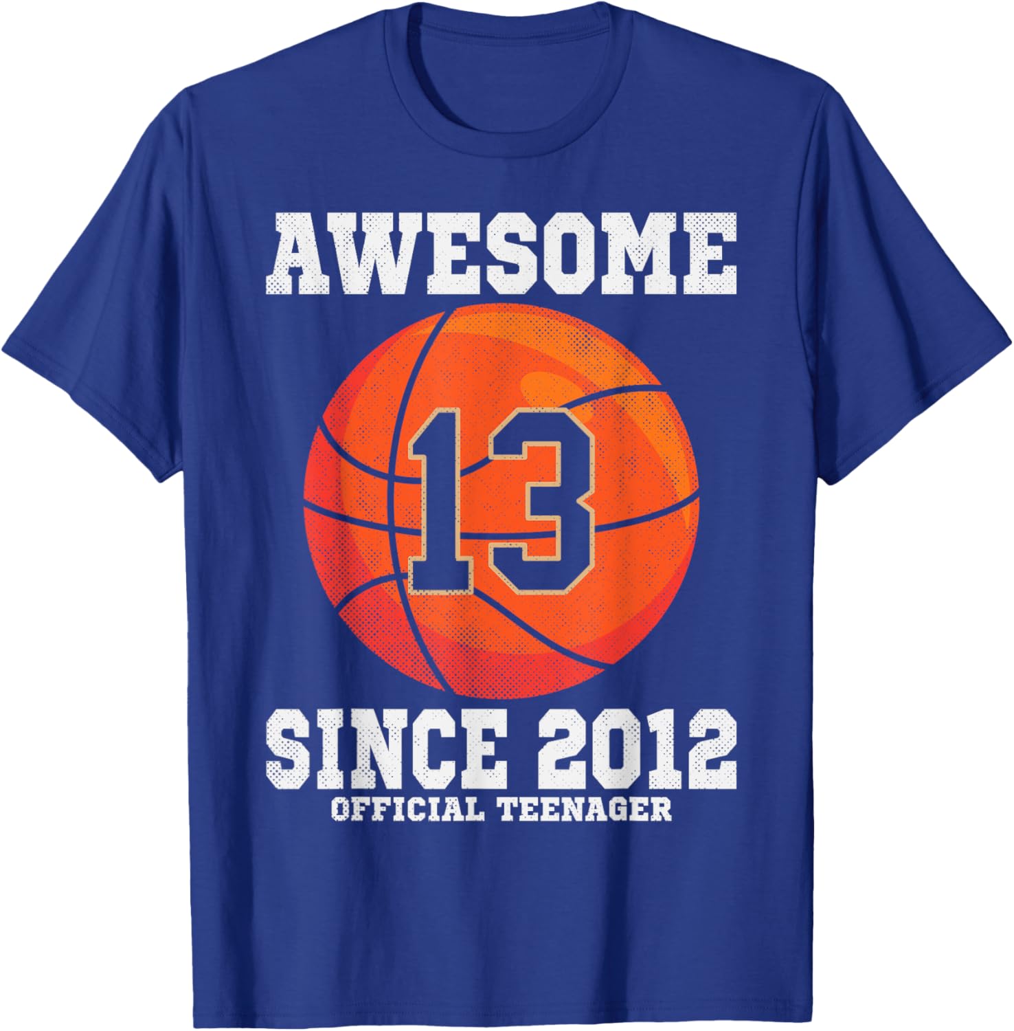 13th Birthday Basketball Fan 13 Years Old Official Teenager T-Shirt - T-Shirt | Royal