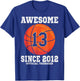 13th Birthday Basketball Fan 13 Years Old Official Teenager T-Shirt - T-Shirt | Royal