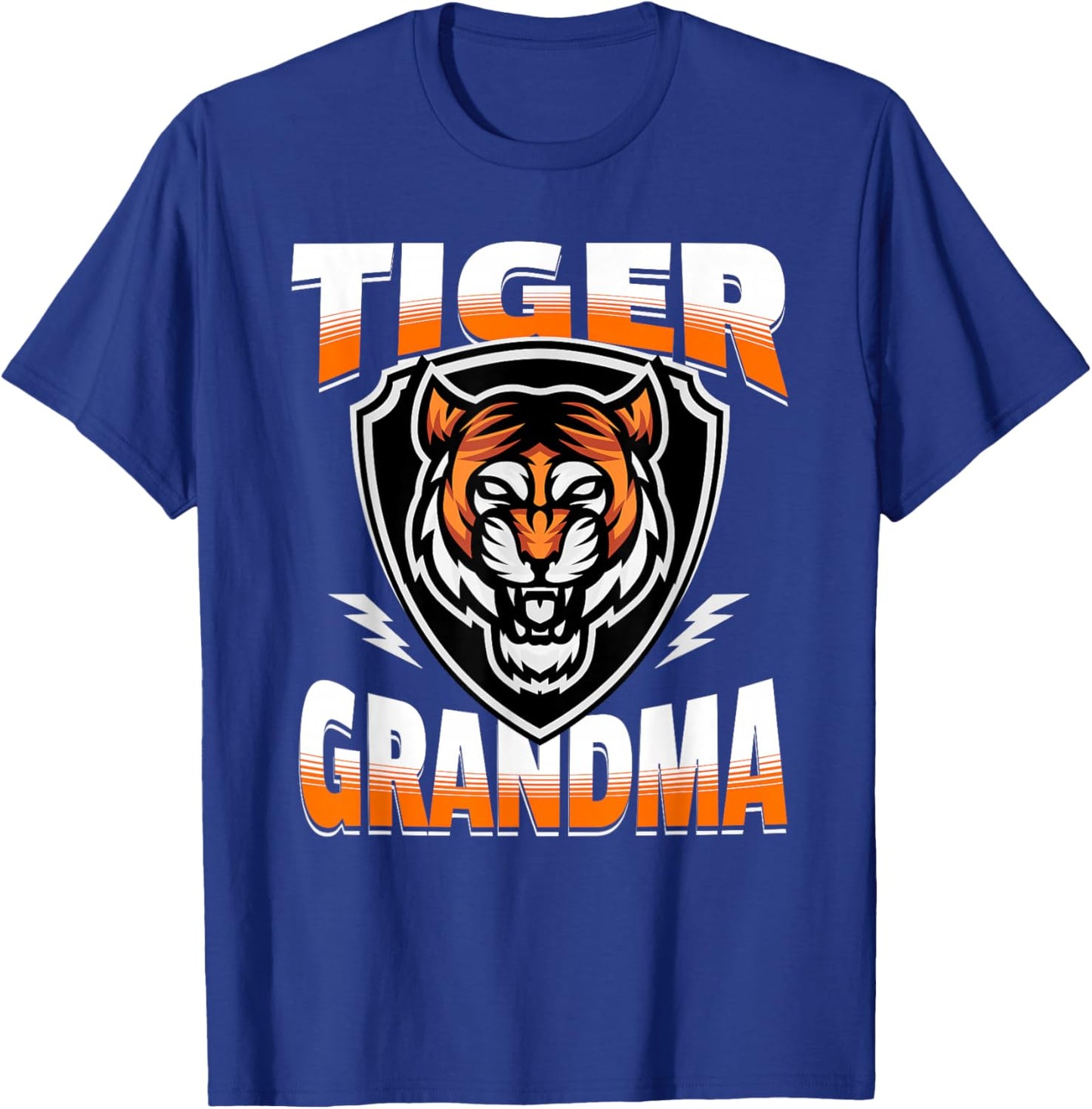Tiger Grandma Game Day Print with Tigers Mascot T-Shirt - T-Shirt | Royal