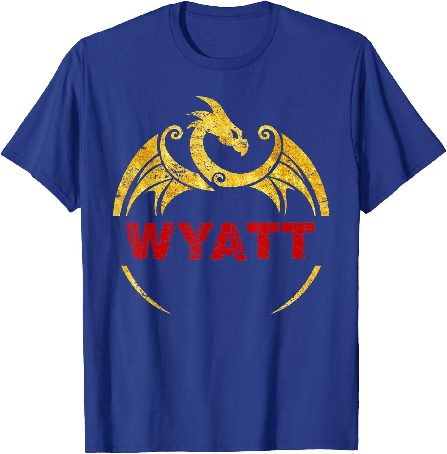 Wyatt Name Shirt Dragon Personalized Birthday Gift T-Shirt - T-Shirt | Royal