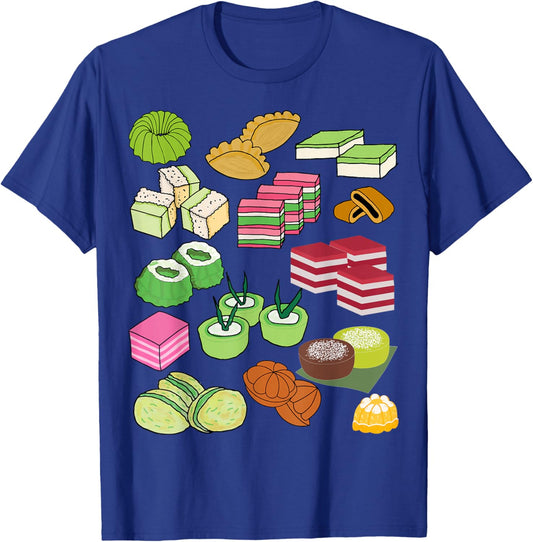 Kuih Malaysian Kue Cuisine Lover Foodie Gift Asian Cuisine T-Shirt - T-Shirt | Royal