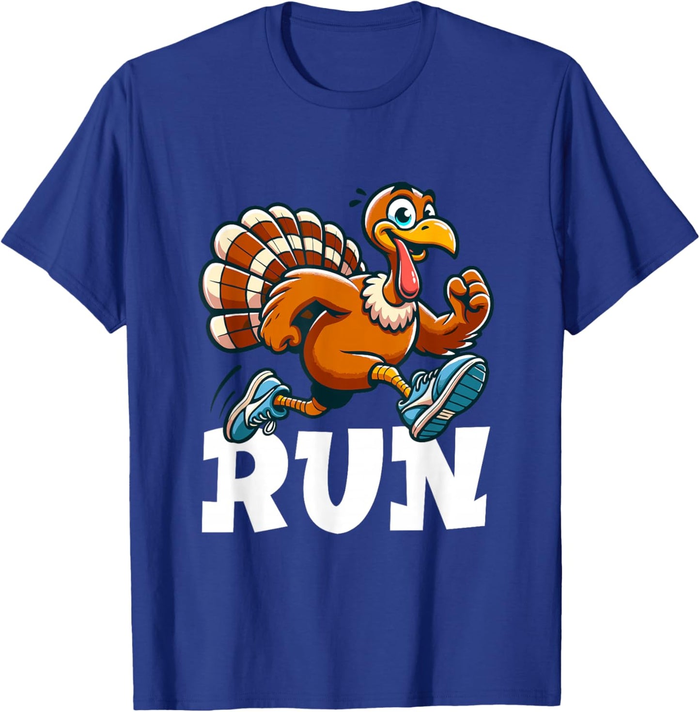 Run Funny Thanksgiving Running 5k Race Turkey Trot T-Shirt - T-Shirt | Royal