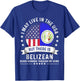 Belizean American Patriot Grown Country Belize Flag T-Shirt - T-Shirt | Royal