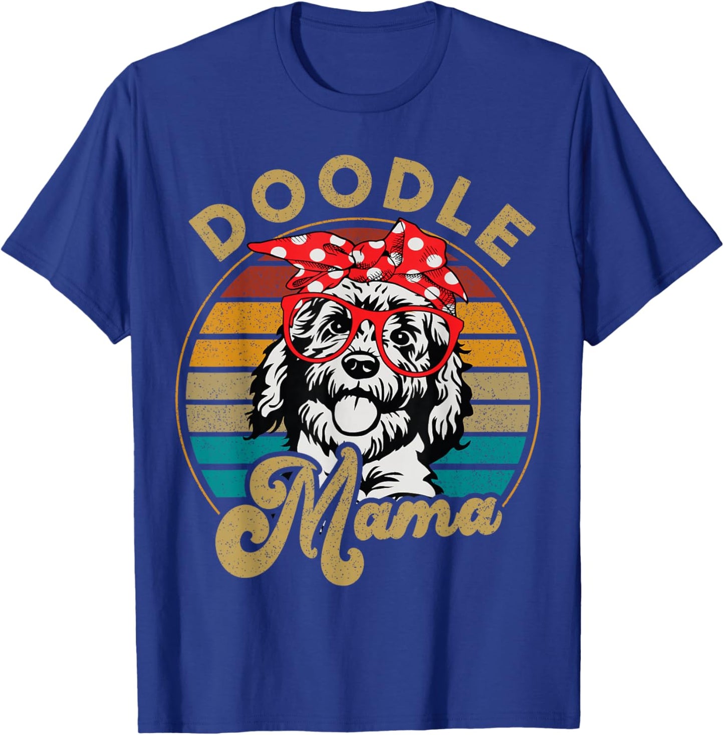 Dog Goldendoodle-Shirt Mom Doodle Mama Funny Vintage T-Shirt - T-Shirt | Royal
