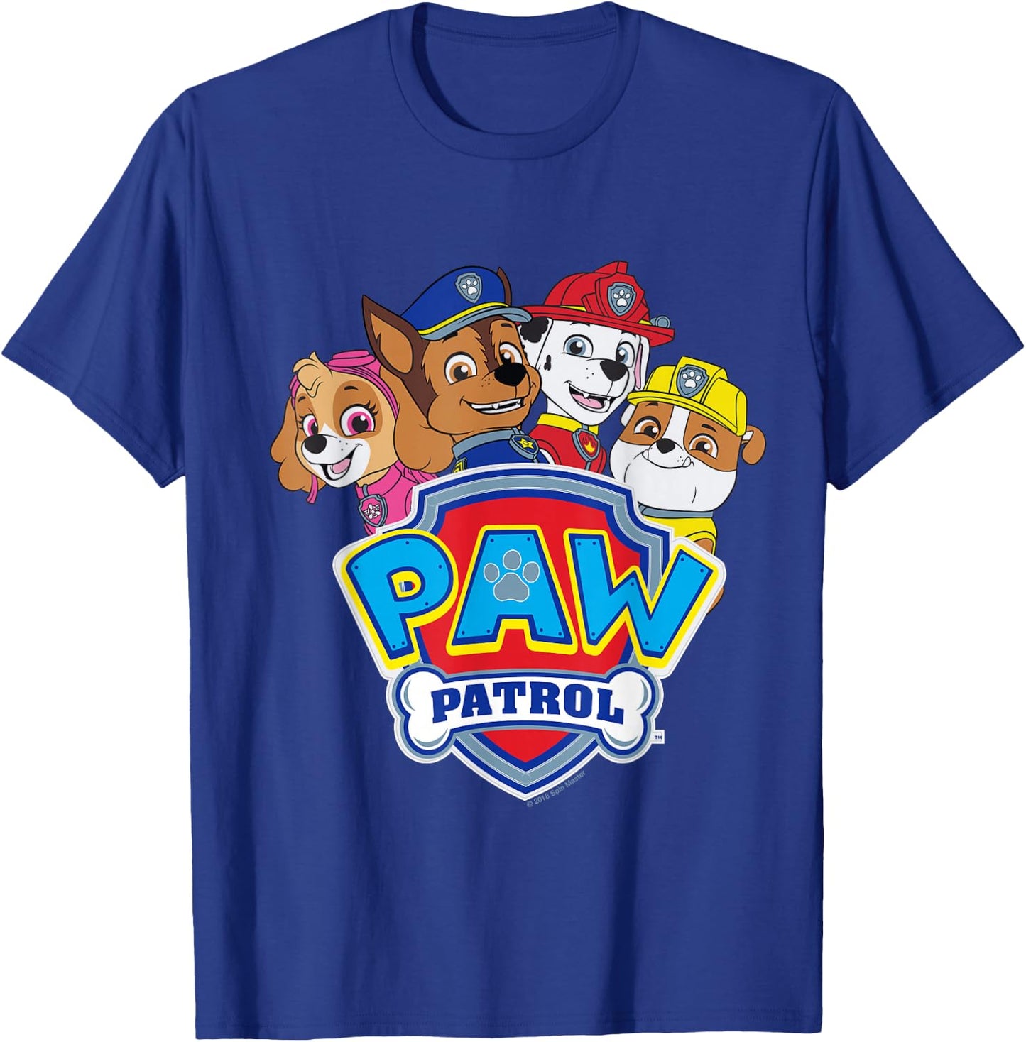 Paw Patrol Group with Logo T-Shirt - T-Shirt | Royal