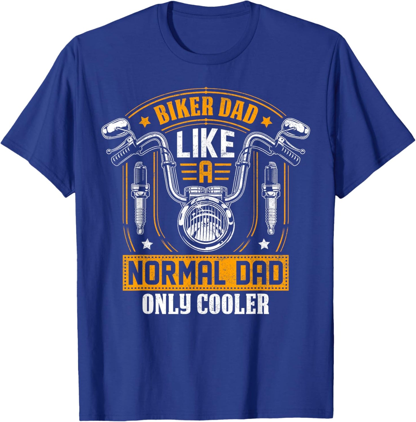 Funny Motorcycle Dad Design Men Grandpa Motorbike Rider T-Shirt - T-Shirt | Royal