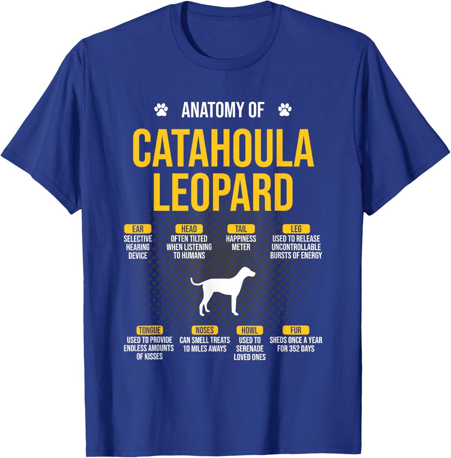 Anatomy Of Catahoula Leopard Dog Lover T-Shirt - T-Shirt | Royal
