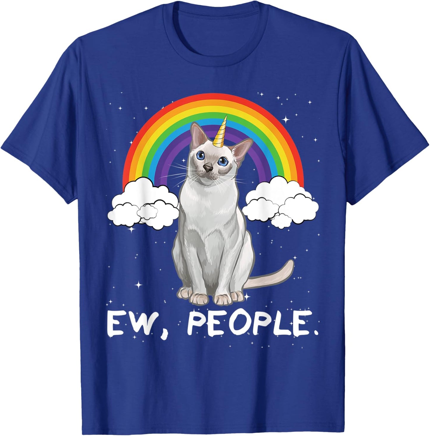 Rainbow Tonkinese Ew People Unicorn Cat Women Kids T-Shirt - T-Shirt | Royal