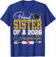 Proud Sister of Senior 2026 Graduate Family Graduation 2026 T-Shirt - T-Shirt | Royal