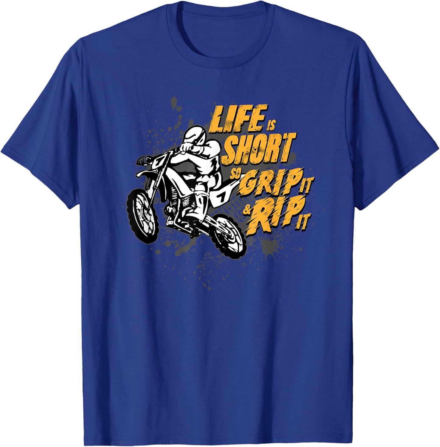 Grip It and Rip It MX Motocross Dirt Bike Rider Gifts T-Shirt - T-Shirt | Royal
