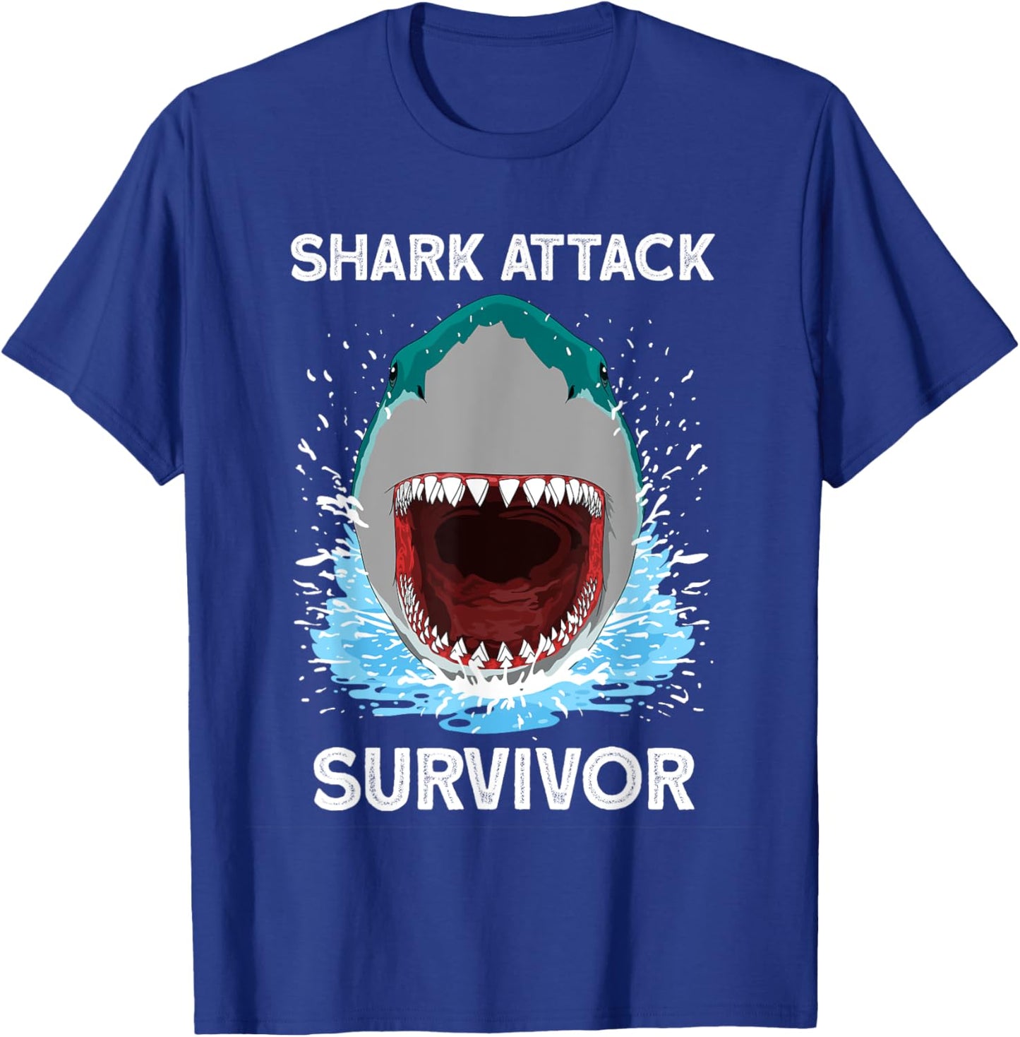 Shark Attack Survivor - Shark Lover T-Shirt - T-Shirt | Royal