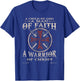 A Child Of God A Man Of Faith A Warrior Of Christ T-Shirt - T-Shirt | Royal