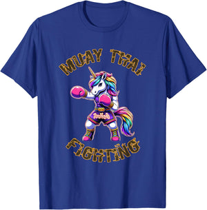 Muay Thai Unicorn - Unicorn Kickboxing Thai Boxing T-Shirt - T-Shirt | Royal