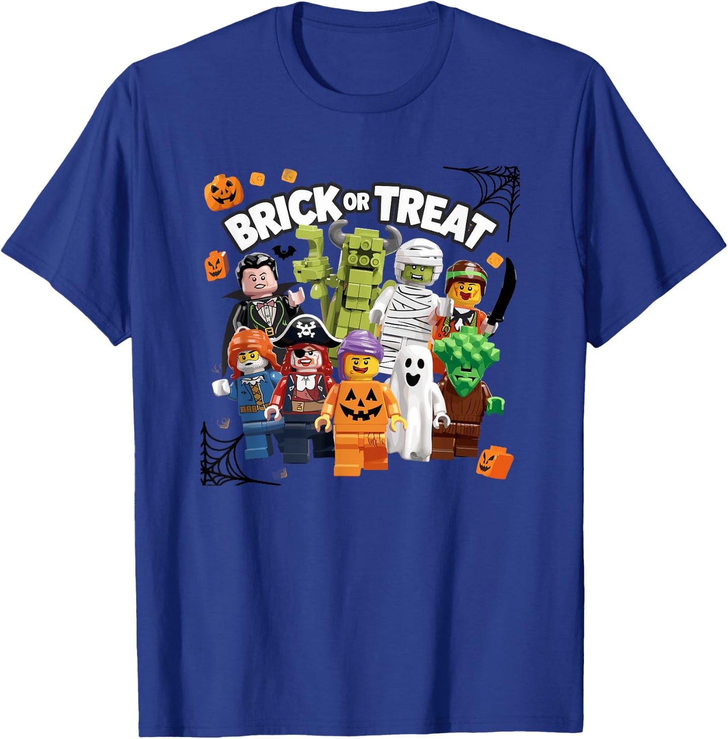 Building Bricks Halloween Brick Or Treat Costume Monsters T-Shirt - T-Shirt | Royal