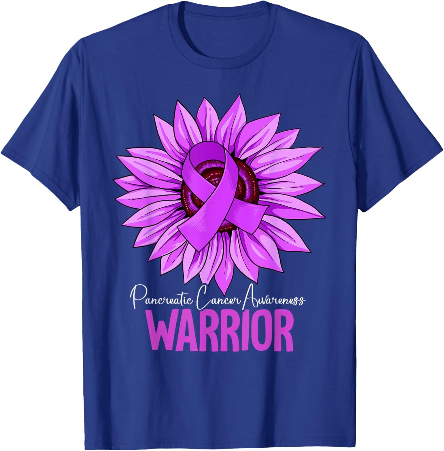 Warrior Pancreatic Cancer Awareness T-Shirt - T-Shirt | Royal
