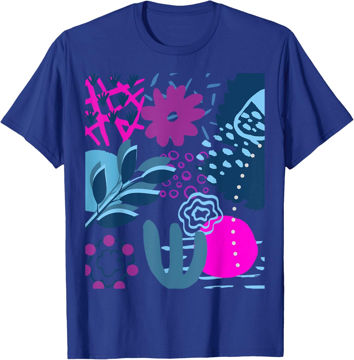 Colorful Flowers Design Shirt - GIFT T-Shirt - T-Shirt | Royal