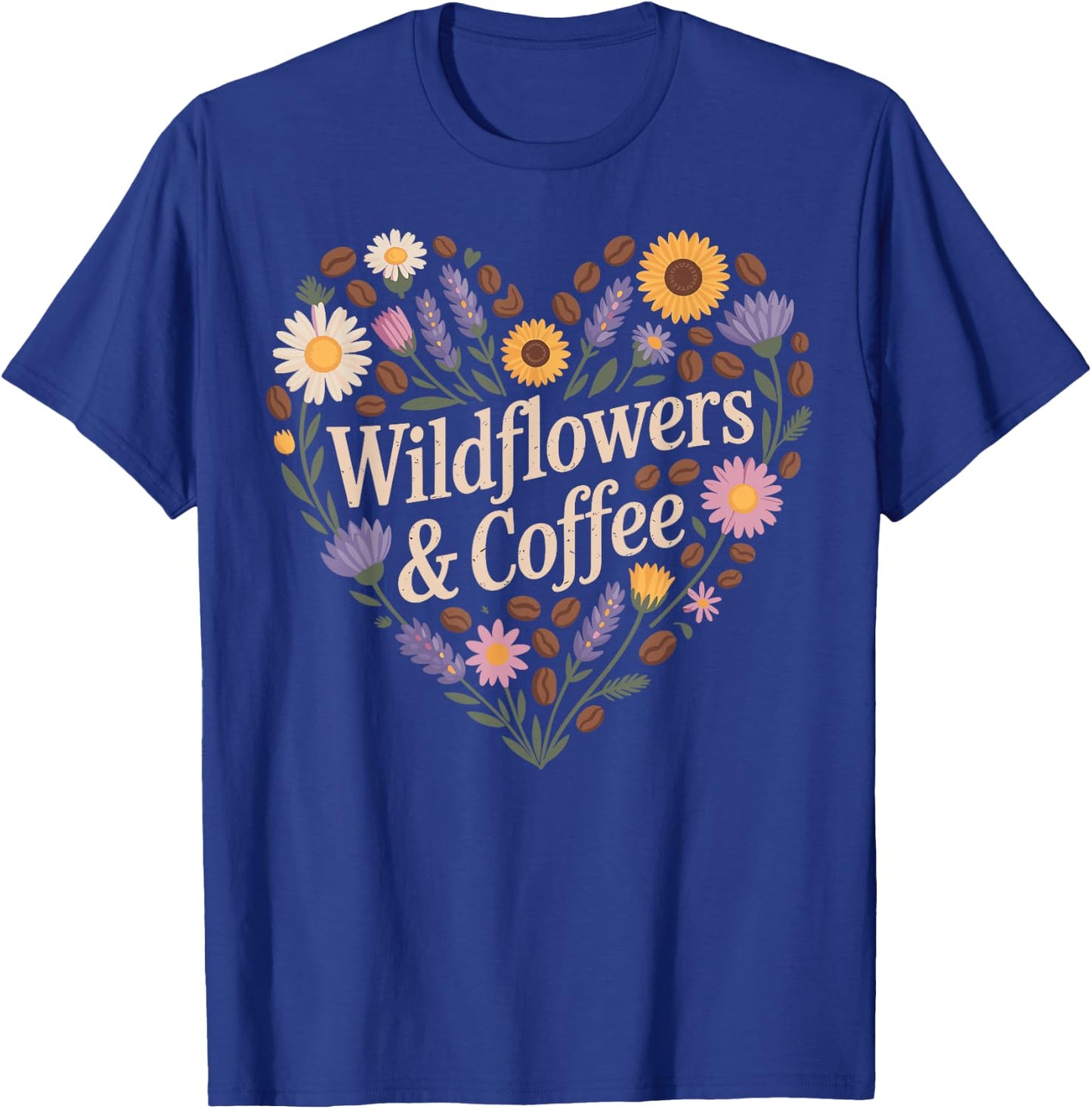 Wildflowers and Coffee Wildflower Floral T-Shirt - T-Shirt | Royal