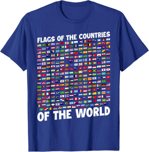 Humanity & Traveler Designs Men's Earth Day Flag - Black, Small T-Shirt - T-Shirt | Royal