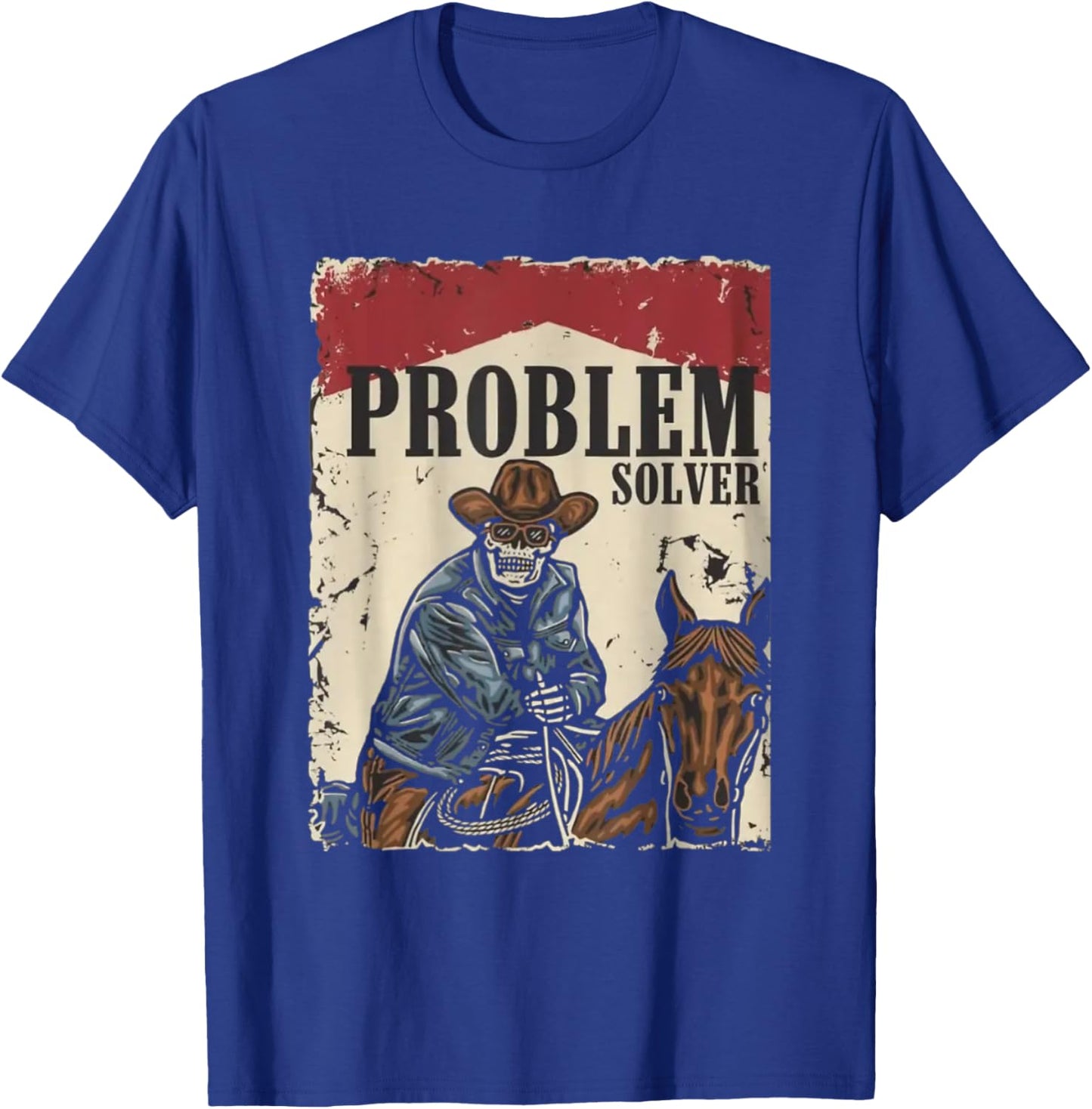 Problem Solver Men Women Gift Funny Horse Lover T-Shirt - T-Shirt | Royal