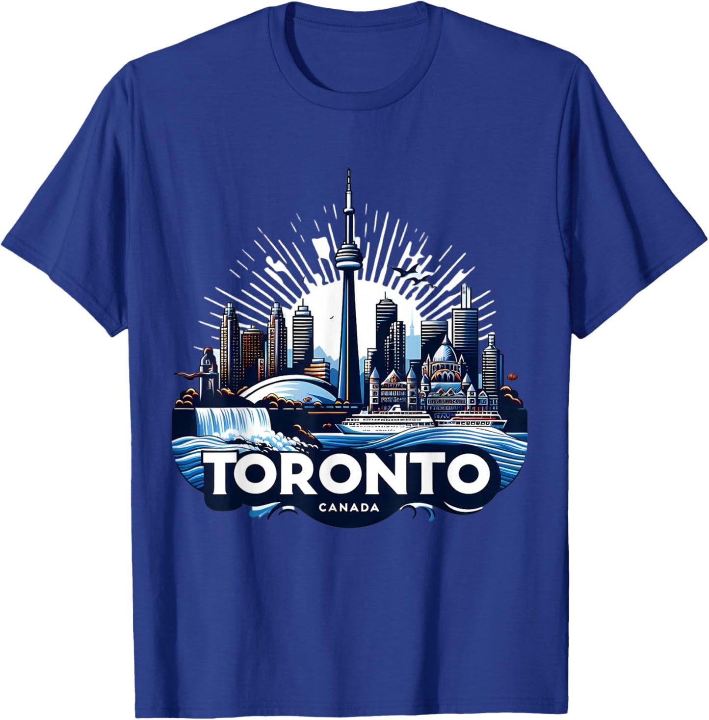 Toronto Canada City Landmarks Souvenir Canadian Proud T-Shirt - T-Shirt | Royal