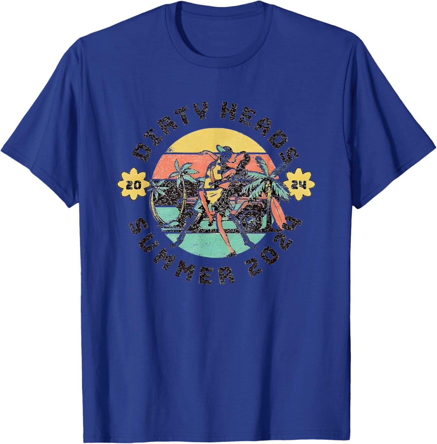 Dirty Heads Retro Summer 2024 Men Women T-Shirt - T-Shirt | Royal
