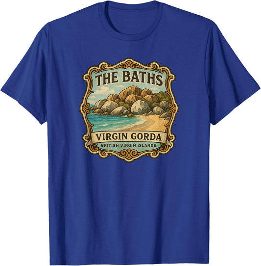 The Baths, Virgin Gorda, BVI (British Virgin Islands) T-Shirt - T-Shirt | Royal