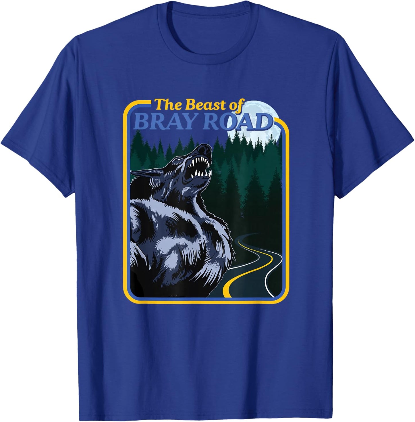 National Introvert Society Retro Wisconsin Dogman Cryptid - Black, Small T-Shirt - T-Shirt | Royal