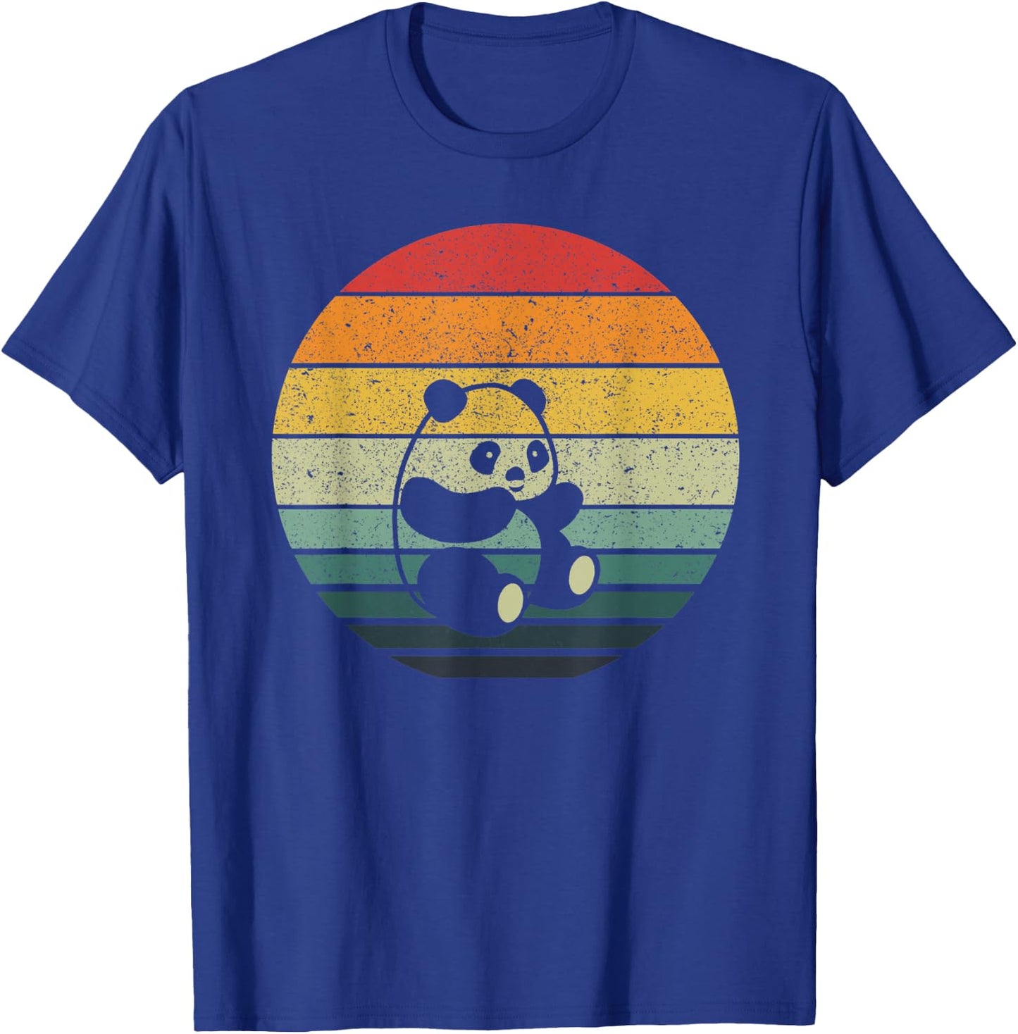 Panda Vintage Retro Sunset 60s 70s style T-Shirt - T-Shirt | Royal