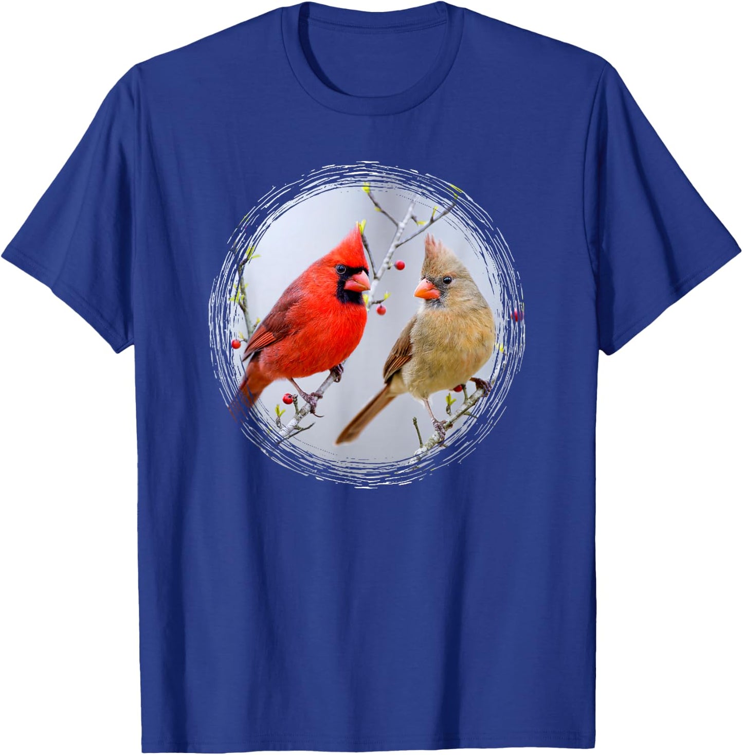 Red Cardinals Birds Birdwatching Bird Nerds Lovers Nature T-Shirt - T-Shirt | Royal