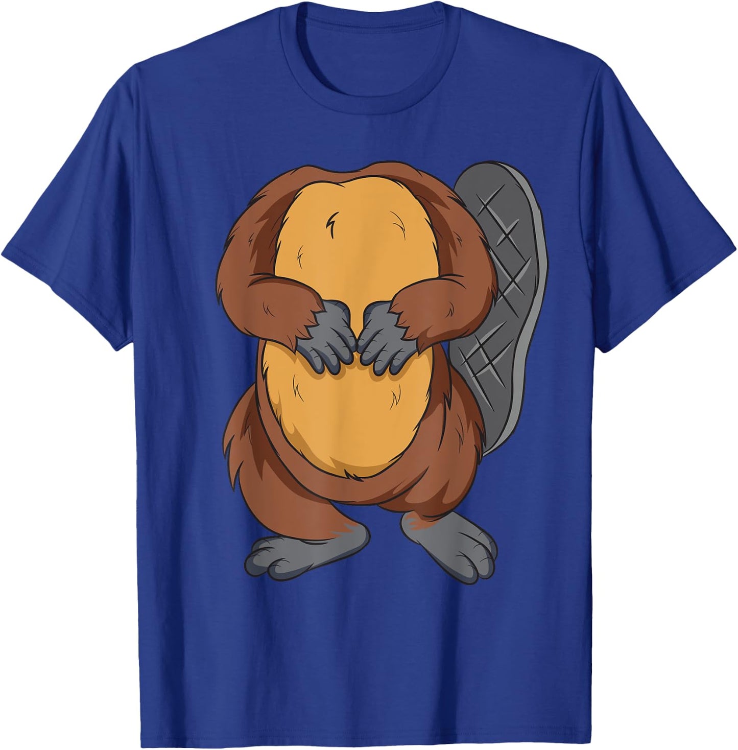 Funny Beaver Body Headless Halloween Easy Costume Outfit T-Shirt - T-Shirt | Royal