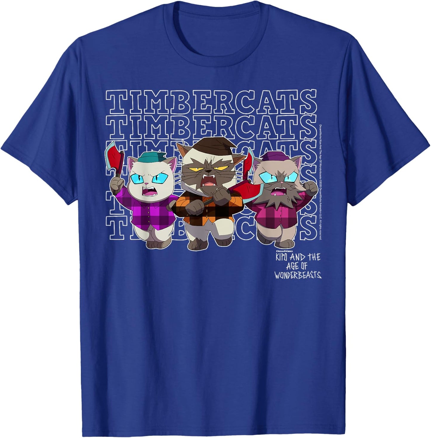 Kipo And The Age Of Wonderbeasts Timbercats Group T-Shirt - T-Shirt | Royal
