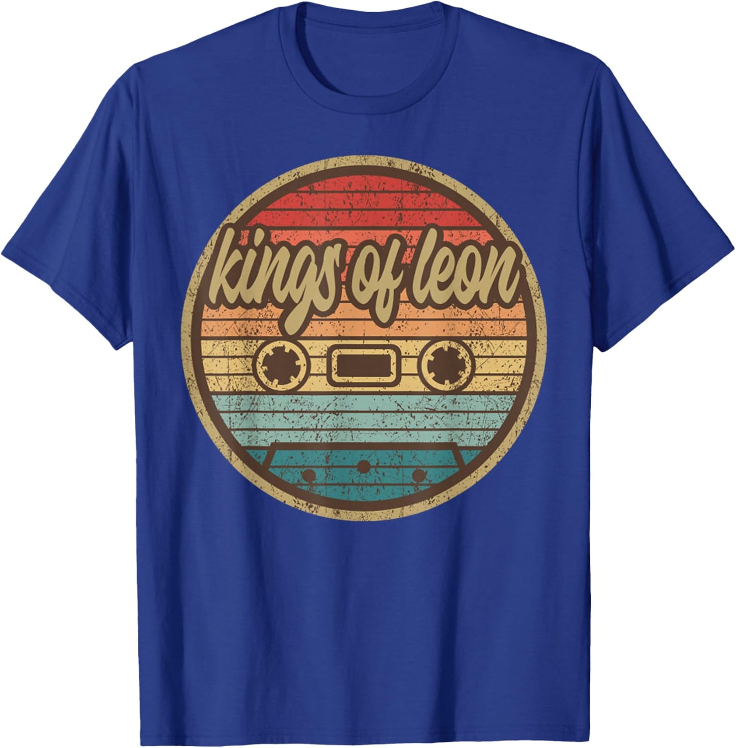 Musiker Leons King Kassette Retro Circle 2000er Rock Vintage T-Shirt - T-Shirt | Royal