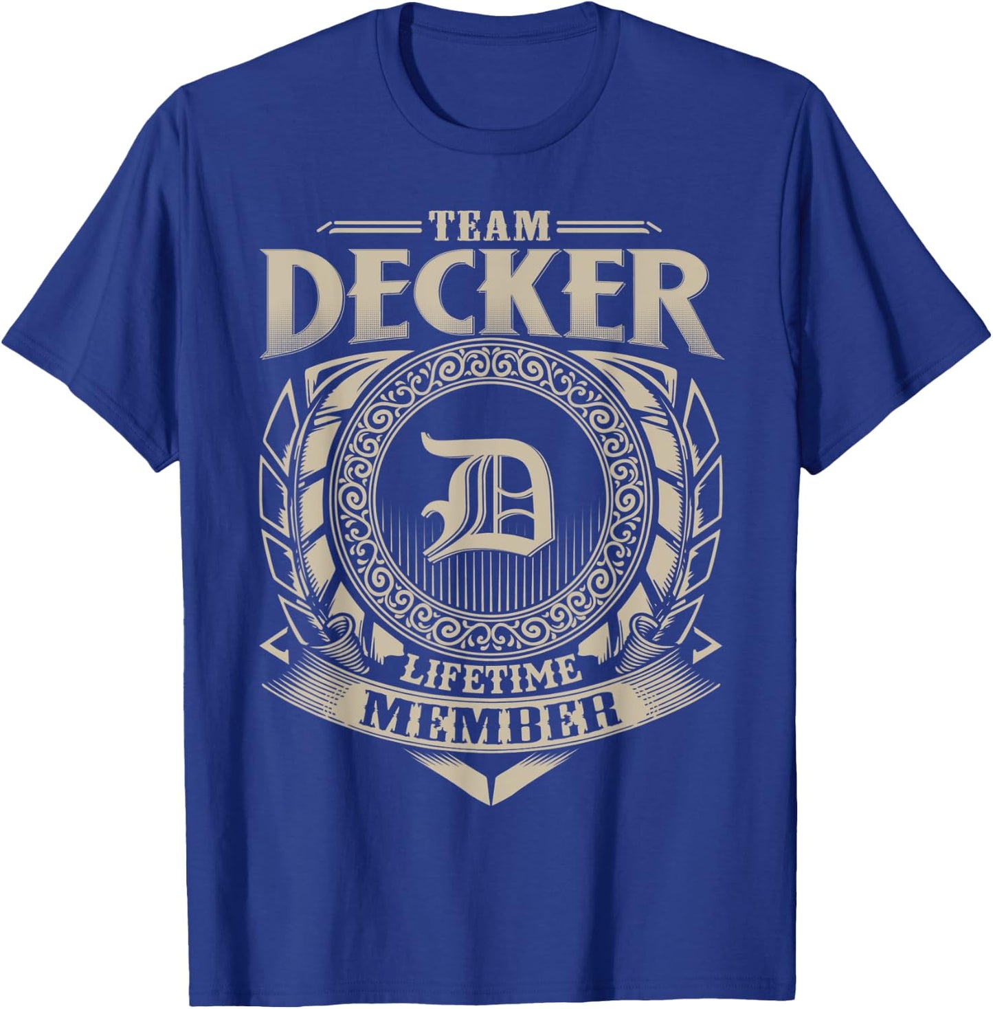 Team DECKER Lifetime Member Vintage DECKER Family T-Shirt - T-Shirt | Royal