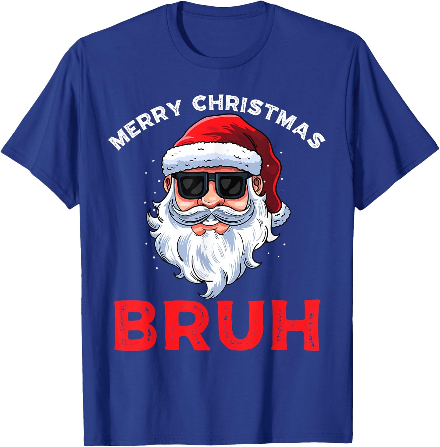 Merry Christmas Bruh Meme Funny Saying for Brother Boys Men T-Shirt - T-Shirt | Royal