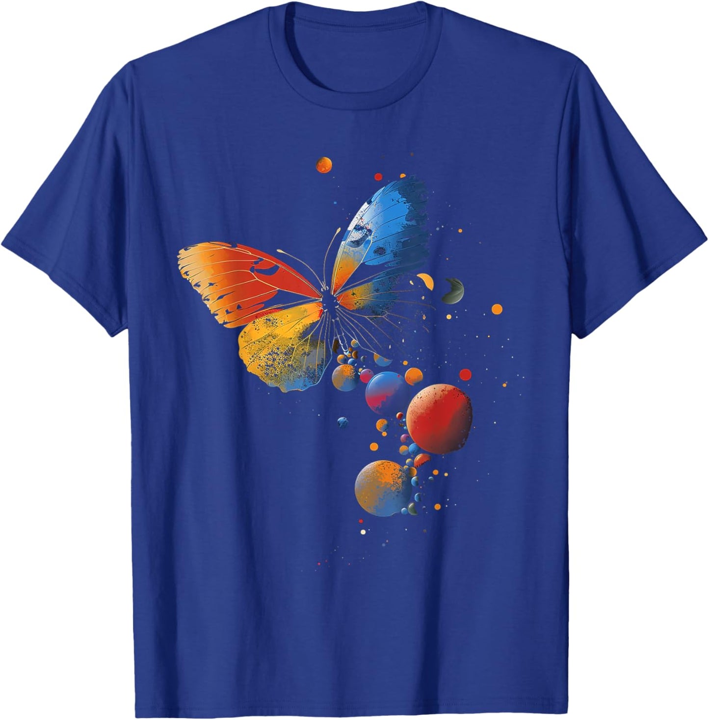 Butterfly Planets Geometric Colorful Animal Art Butterfly T-Shirt - T-Shirt | Royal