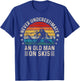 Never Underestimate An Old Man On Skis Funny Skiing T-Shirt - T-Shirt | Royal
