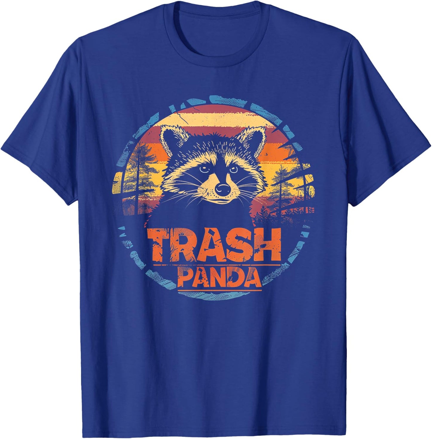 Raccoon Trash Panda - Retro 70s 80s Graphic Vintage Funny T-Shirt - T-Shirt | Royal