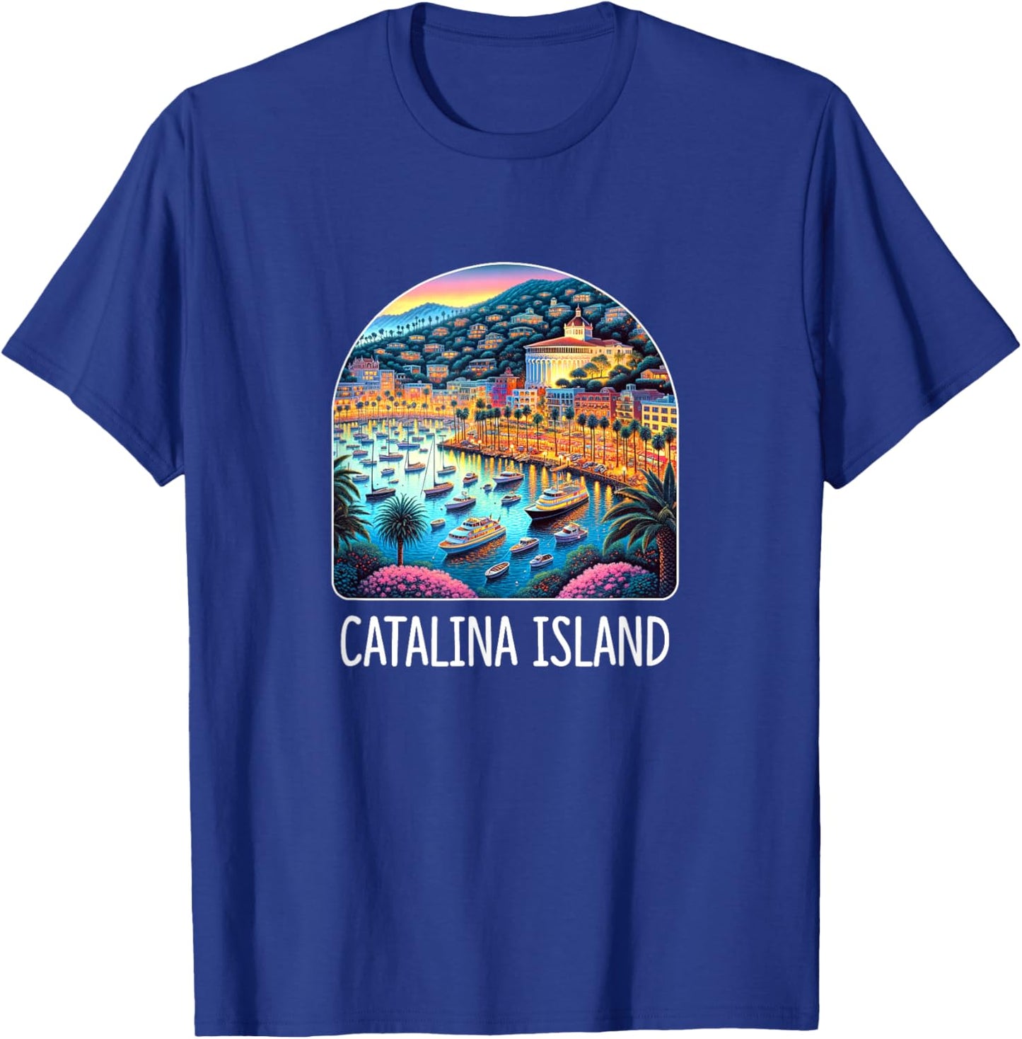 Catalina Island - California Avalon Bay Sunset T-Shirt - T-Shirt | Royal